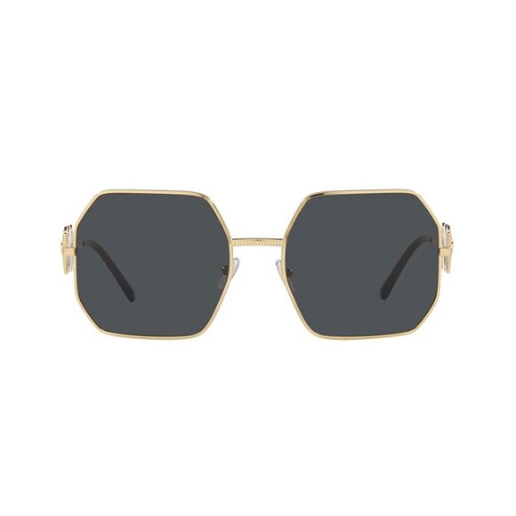 NEW VERSACE VE2248 100287 Irregular Sunglasses - Gold Frame, Dark Grey Lenses